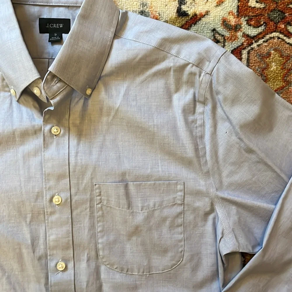 J.Crew Men’s Blue Button Up Long Sleeve Shirt Classic | Size S